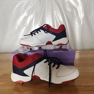 RIP-IT Ringor Diamond Flite Softball Cleats Women 8.5 Metal Spikes Athletic